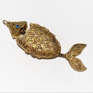 Vintage Max Factor Fish Perfume Pendant